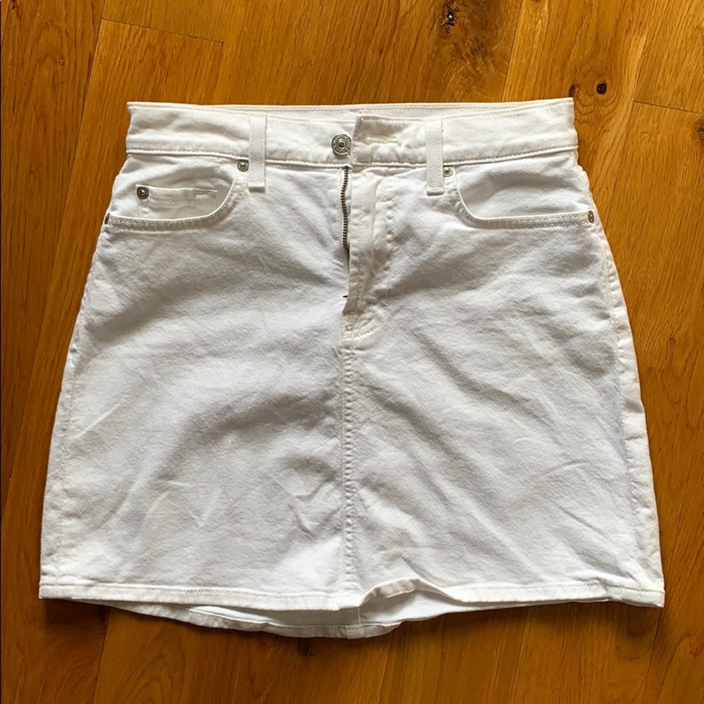 White Denim Jean Skirt